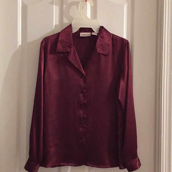 Worthington Tops Worthington5xhpred Wine Dress Shirt Poshmark
